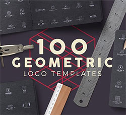 100个几何形状类标志(含EPS/AI/PSD三种格式)：100 Geometric Logos Set